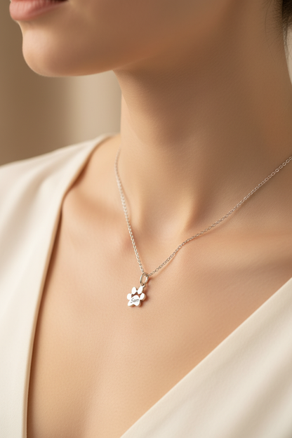 Silver Necklace Worn