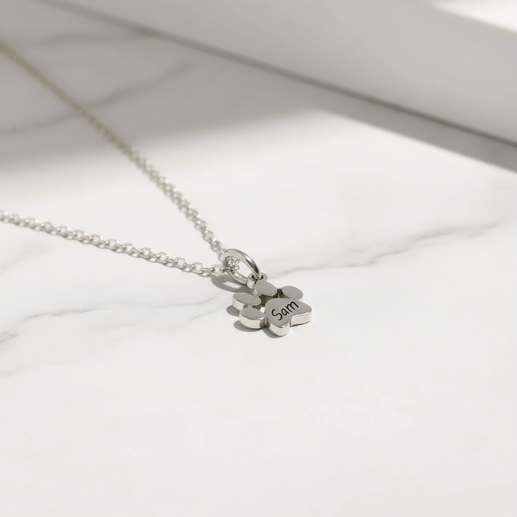 Silver Paw Print Hero Shot